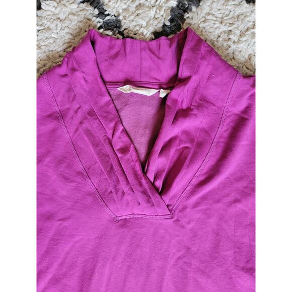 Soft Surroundings Tara‎ Tunic Ribbed Pleated Details Orchid Purple Pink Size M - Picture 3 of 6